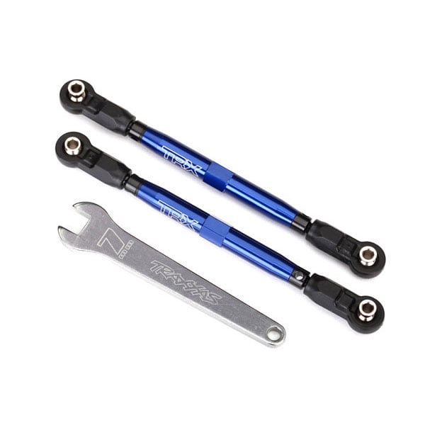 Traxxas Biellettes avant anodisées bleues (2) 8547X