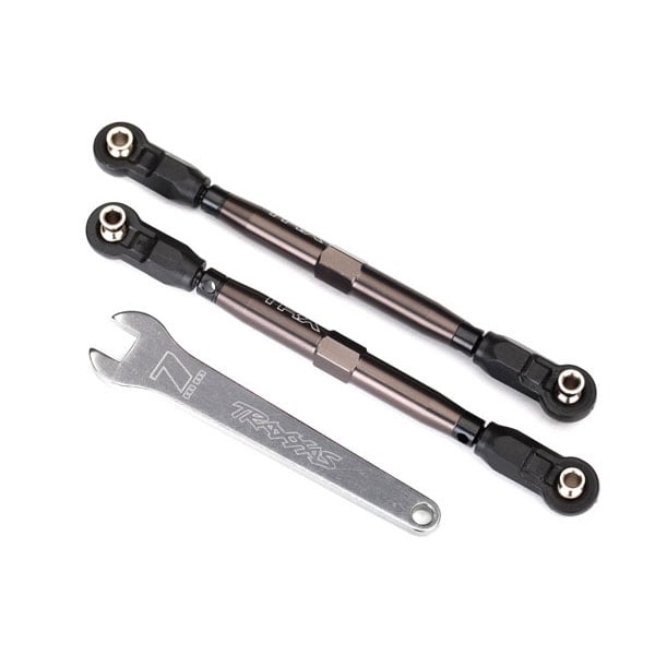 Traxxas Biellettes avant anodisées noires titanium (2) 8547A