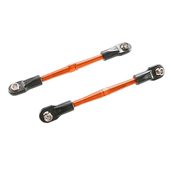 Traxxas Biellettes de pincement alu anodisées orange 59 mm (2) a pas inverse 3139T