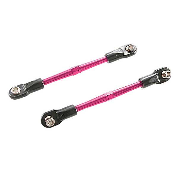 Traxxas Biellettes de pincement alu anodisées rose 59 mm (2) a pas inverse 3139P