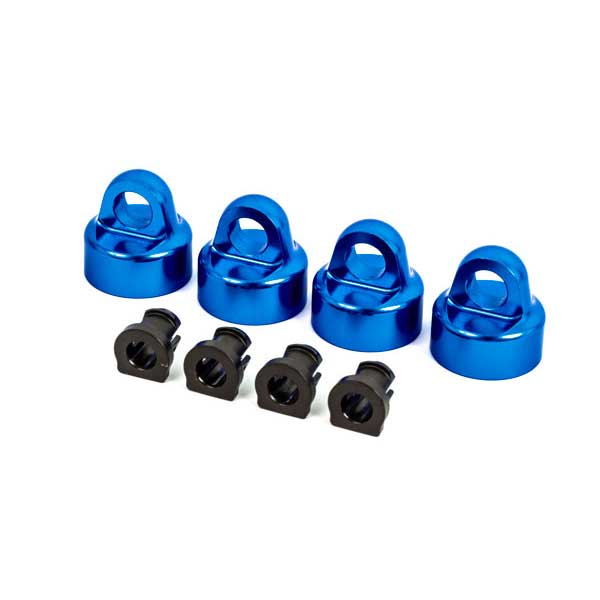 Traxxas Bouchons d’amortisseur GT-Maxx alu anodises bleu (x4) – Sledge 9664X – Image 1