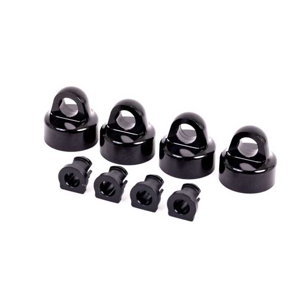 Traxxas Bouchons d’amortisseur GT-Maxx alu anodises noir (x4) – Sledge 9664A – Image 1