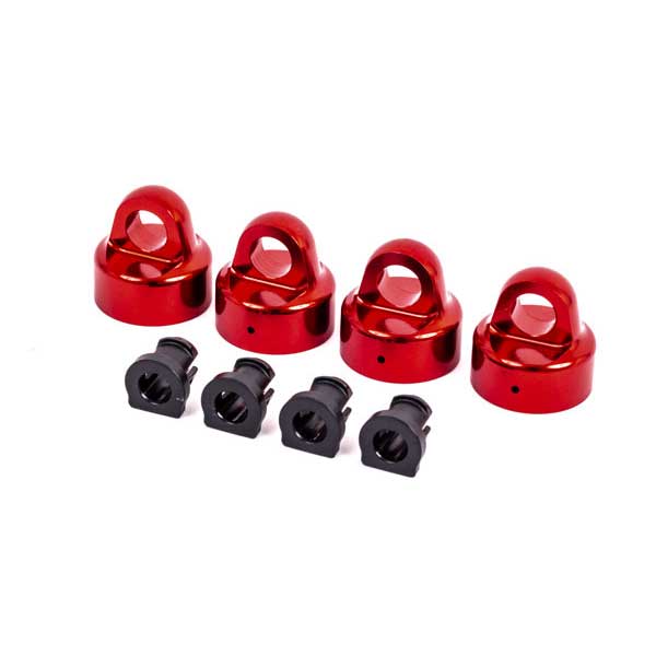 Traxxas Bouchons d’amortisseur GT-Maxx alu anodises rouge (x4) – Sledge 9664R – Image 1
