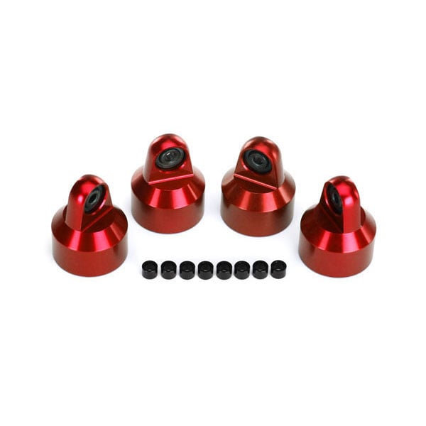 Traxxas Bouchons d’amortisseur GTX alu anodises rouge 7764R – Image 1