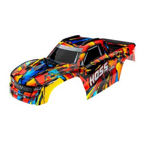 Traxxas Carrosserie Hoss peinte et décorée solar flare 9011R