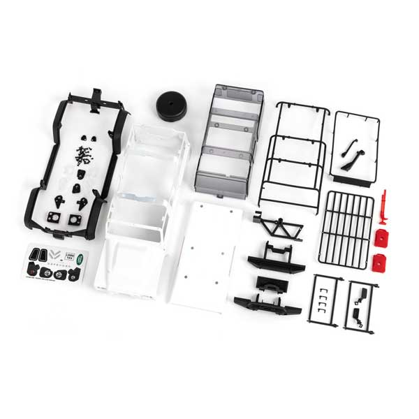 Traxxas Carrosserie Land Rover Defender blanche a peindre – 1/18 9712