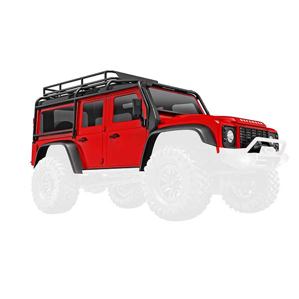 Traxxas Carrosserie Land Rover Defender rouge – 1/18 9712-RED