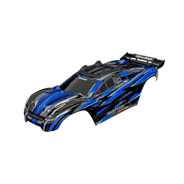 Traxxas Carrosserie Rustler 4x4 VXL peinte et décorée bleue 6785-BLUE