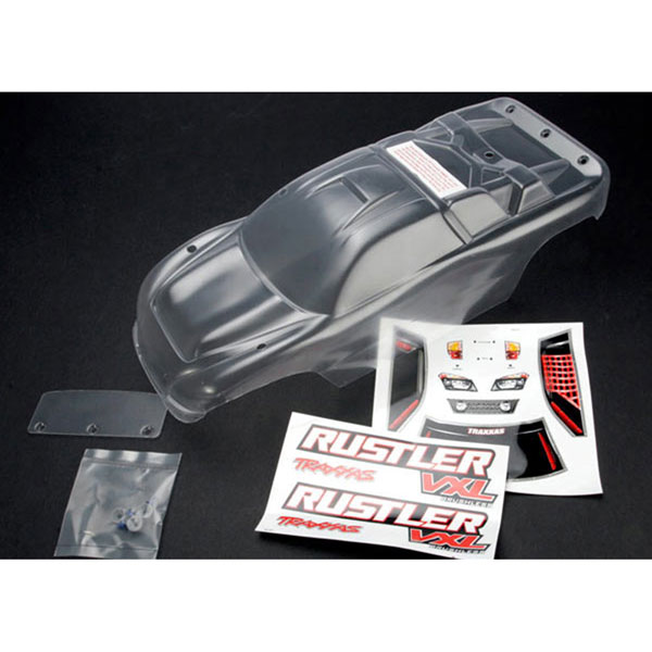 Traxxas Carrosserie transparente Rustler + autocollants 3714