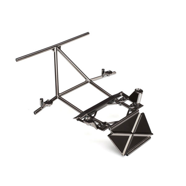 Traxxas Châssis tubulaire, section centrale, avant – satin chrome 8431X