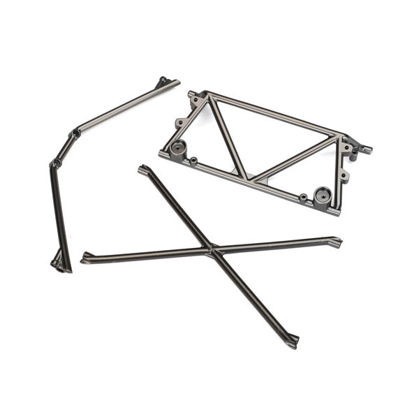 Traxxas Châssis tubulaire, support central, cage – satin chrome 8433X