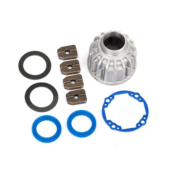 Traxxas Corps de différentiel avant / central + joints alu 8581X