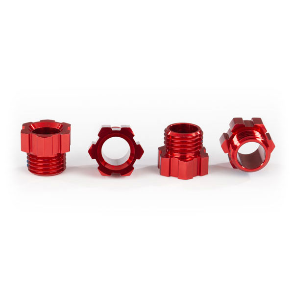 Traxxas Écrous de fusée alu anodisés rouge (x4) 8886R