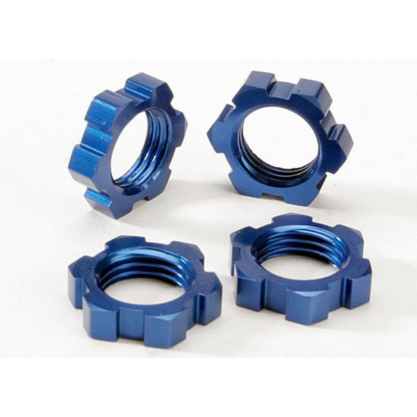Traxxas Écrous de roues alu 17 mm anodisés bleu (4) 5353