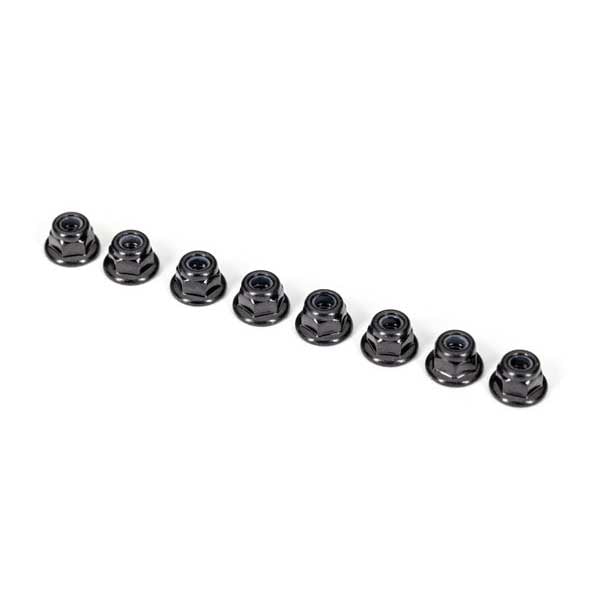 Traxxas Ecrous nylstop a bride 3mm anodises noir (12) 2744X – Image 1