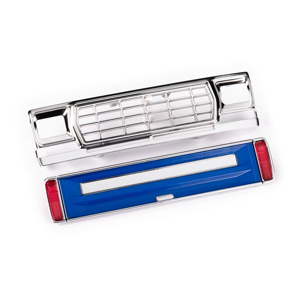 Traxxas Grille avant + panneau de hayon bleu pour 9812 9819-BLUE