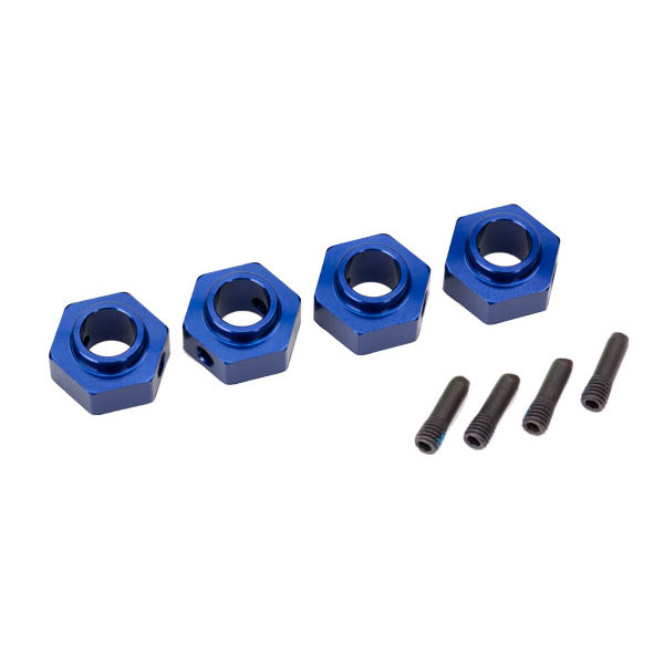 Traxxas Hexagone de roue 12 mm – TRX-4 alu anodisé bleu 8269X