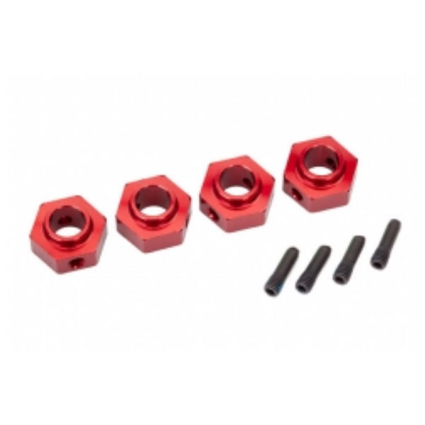 Traxxas Hexagone de roue 12 mm TRX-4 alu anodisé rouge 8269R