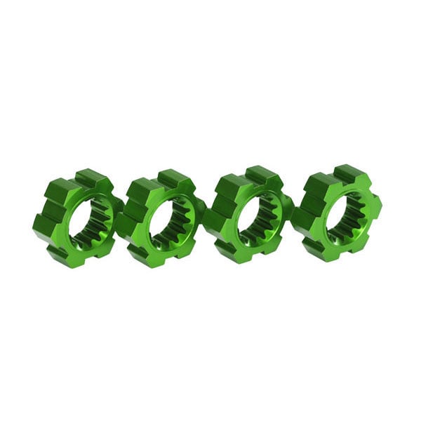 Traxxas Hexagones de roues alu anodises vert (4) 7756G – Image 1