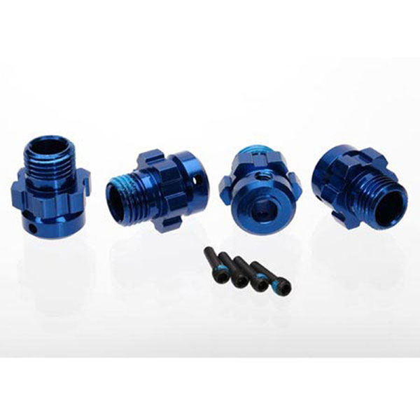 Traxxas Hexagones de roues + écrous 6061-t6 alu anodisés bleu XO-1 6469