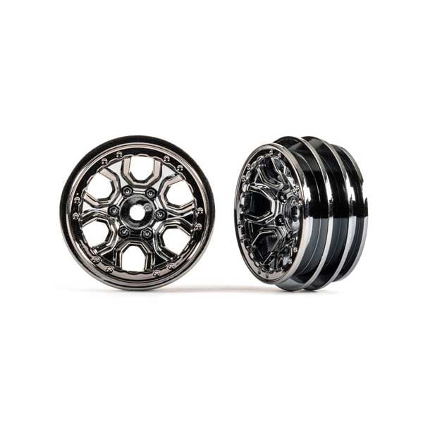 Traxxas Jantes 1,0 chromées noires (x2) – TRX-4M 9770-BLKCR