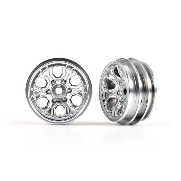 Traxxas Jantes 1,0 satin chrome (x2) – TRX-4M 9770-SATIN – Image 1