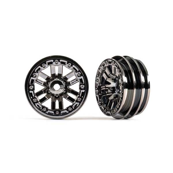 Traxxas Jantes 1,1 chromees noires (x2) – TRX-4M 9768-BLKCR – Image 1