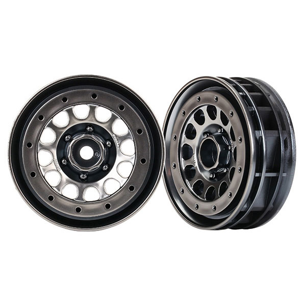 Traxxas Jantes chromees noire method 105 1,9 (x2) 8173