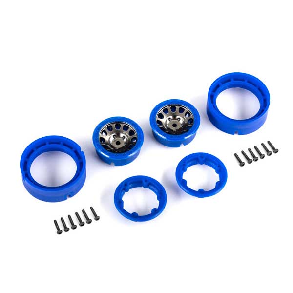 Traxxas Jantes method 105 beadlock 1,0 bleues (x2) – TRX-4M 9781-BLKBL – Image 1