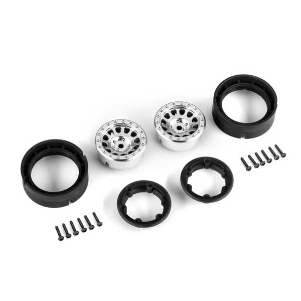 Traxxas Jantes method 105 beadlock 1,0 satin chromées (x2) – TRX-4M 9781-SATIN