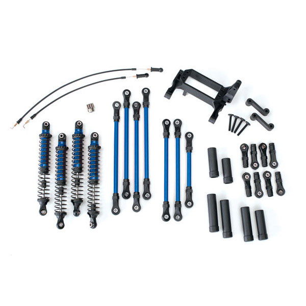 Traxxas Kit bras / biellette long TRX-4 complet – bleu 8140X