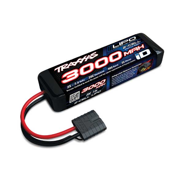 Traxxas LiPo 7,4v 3000 mAh 2S 20c – iD 2827X