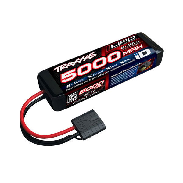 Traxxas LiPo 7,4v 5000 mAh 2S 25c – iD – court 2842X – Image 1