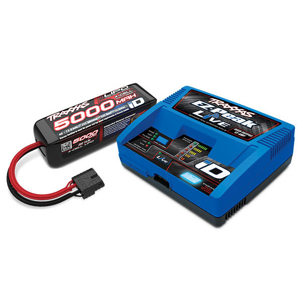 Traxxas Pack chargeur live 2971g +LiPo 4S 5000 mAh 2889x prise Traxxas 2996G