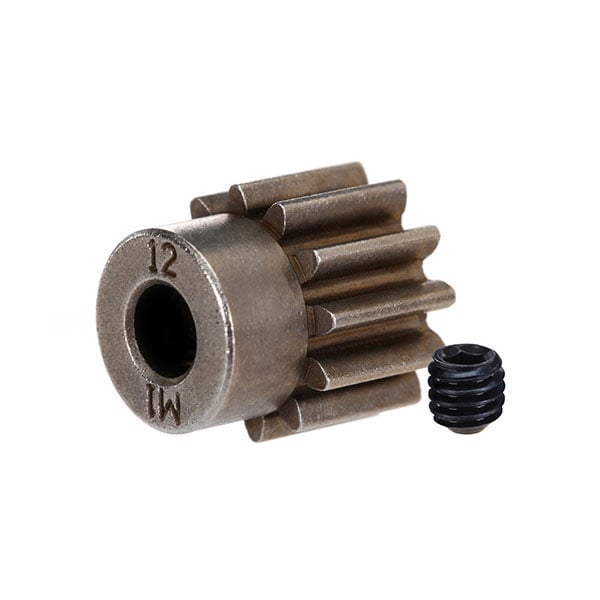 Traxxas Pignon moteur 12 dts – 1.0 metric pitch – 5 mm 6485X – Image 1