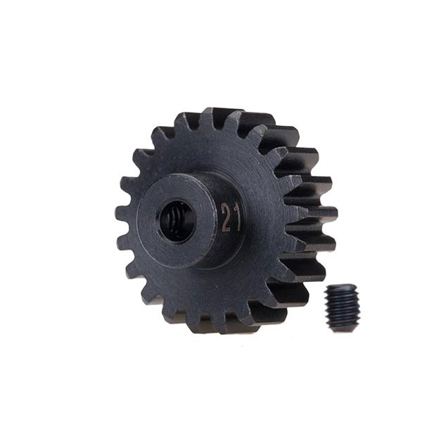 Traxxas Pignon moteur acier 21 dts renforcé – 32 pitch – 2,3 mm 3951X