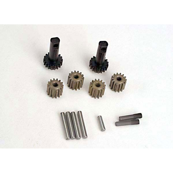 Traxxas Pignons d&rsquo;attaque (4) + planetaires (4) et axes (4) 2382
