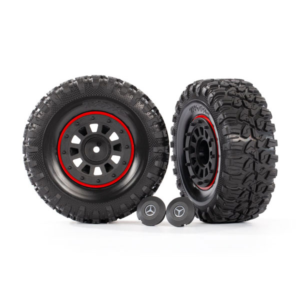 Traxxas Pneus + jantes avant et arrière noir 2,2 (2) 8874