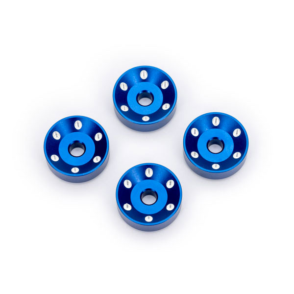 Traxxas Rondelles de roues alu anodisees bleues (x4) 10257-BLUE – Image 1