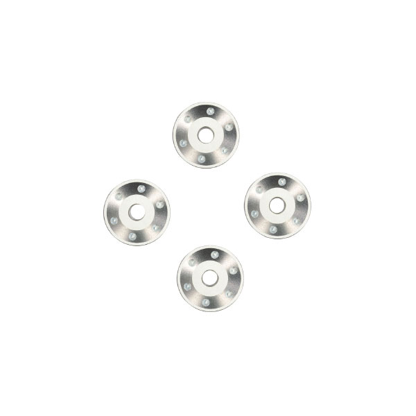 Traxxas Rondelles de roues alu anodisees grise (x4) 10257-SLVR – Image 1