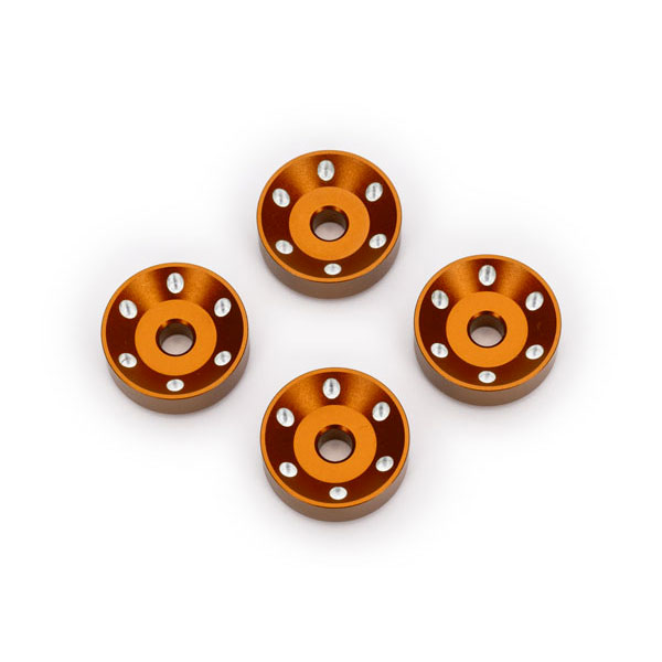 Traxxas Rondelles de roues alu anodisees oranges (x4) 10257-ORNG – Image 1