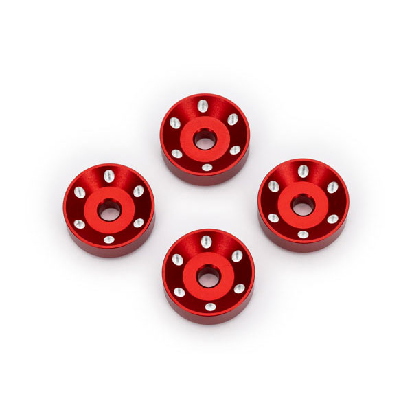 Traxxas Rondelles de roues alu anodisees rouges (x4) 10257-RED – Image 1