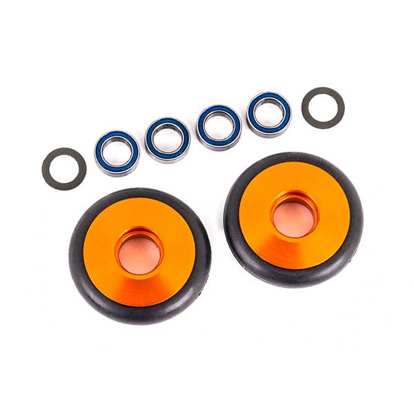 Traxxas Roues alu anodisés orange pour wheelie bar (2) 9461A
