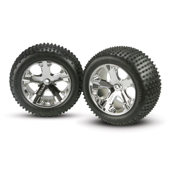 Traxxas Roues arrière electriques montées collées alias 2.8 3770