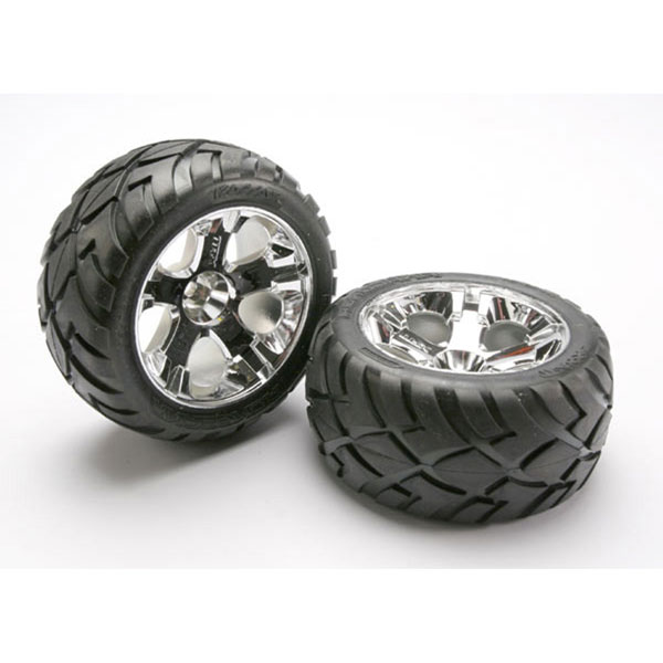 Traxxas Roues montées collées anaconda arr pour nitro / av électrique(2) 5576R