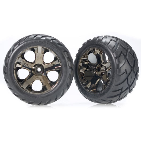 Traxxas Roues montées collées anaconda arr pour nitro / avant électrique(2) 3776A