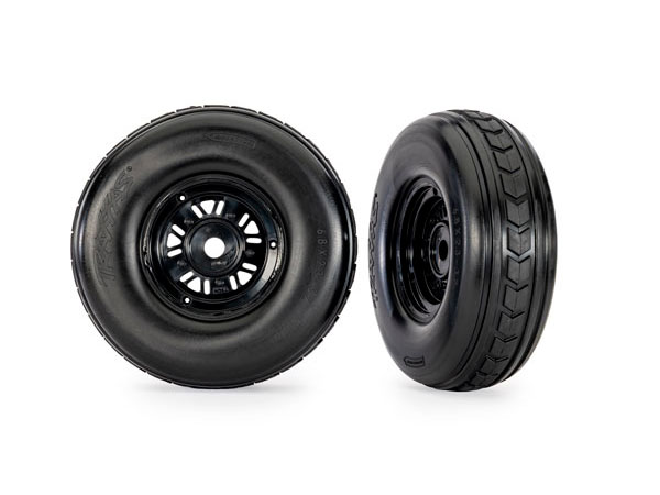 Traxxas Roues montées collées avant double profil noires (x2) – Funco 10972