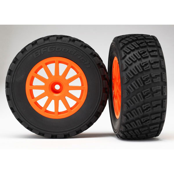 Traxxas Roues montées collées bf goodrich orange x2 7473A