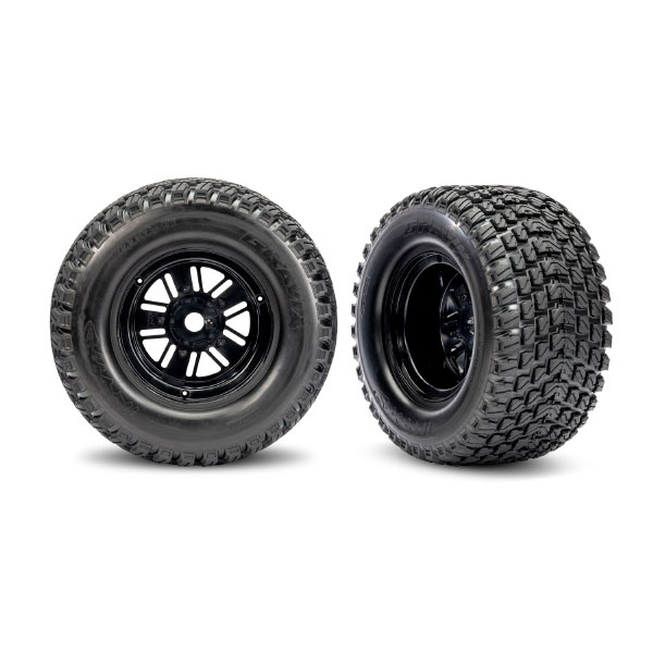 Traxxas Roues montées collées gravix Funco noires (2) 10947