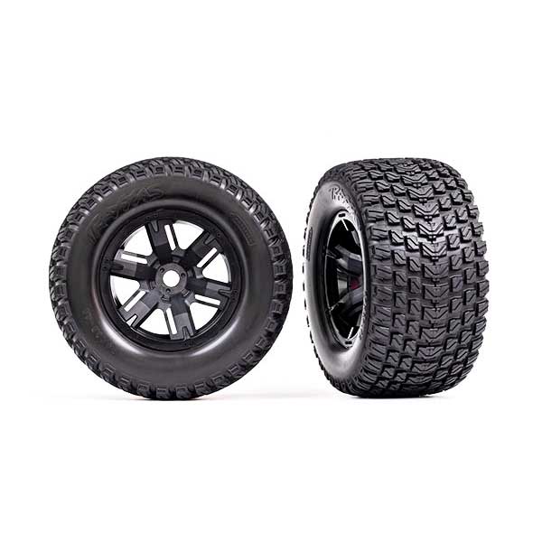 Traxxas Roues montées collées gravix X-Maxx noires (2) 7877
